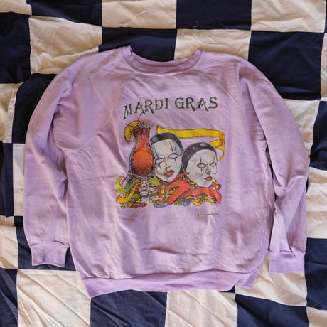 80s "Mardi gras" mask sweat