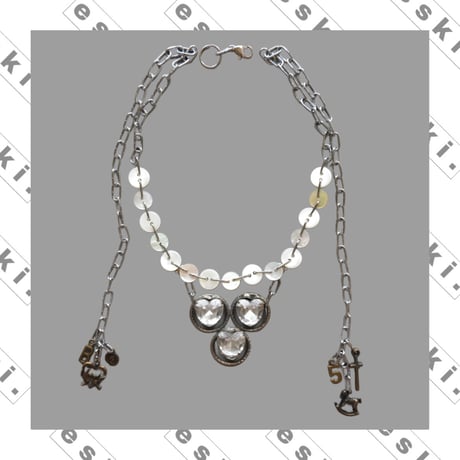 eski. original "shell × chain" necklace