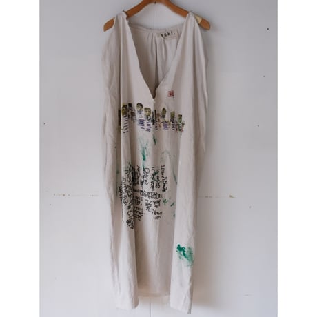 eski. × 画楽 / original linen dress