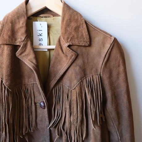 60-70s fringe leather jacket