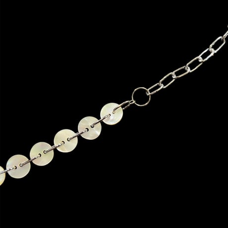 eski. original shell chain necklace "feather"