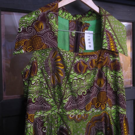 African batik big color dress