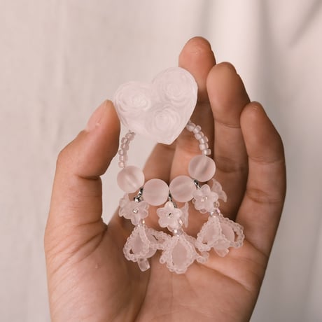 lili by SERI / "vintage rose heart" mini hoop
