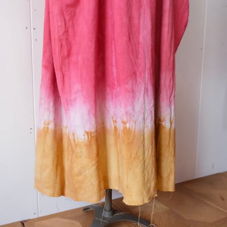 eski.  original dress / overdye "pink × ocher"