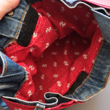 70s levi's denim remake bag