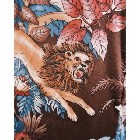 70s Animal print gather dress