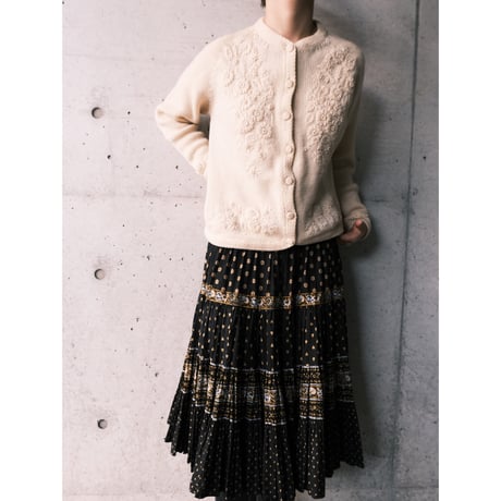 〜70s embroidery knit cardigan