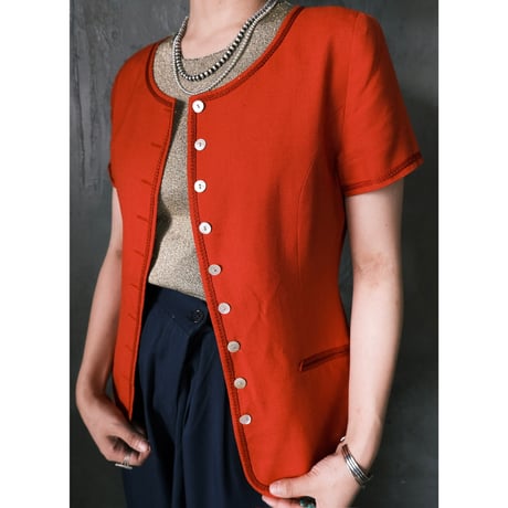 S/S linen jacket / made in Japan