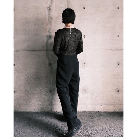 jump suits "black × lame"