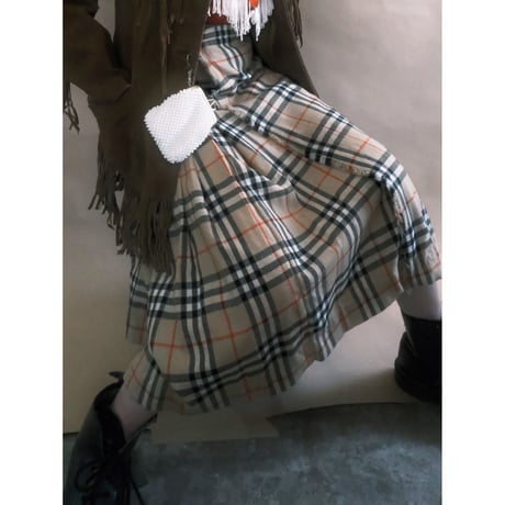 BURBERRY'S / check skirt / made in England
