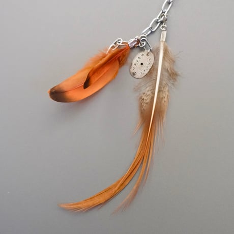 eski. original shell chain necklace "feather"