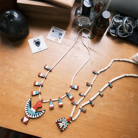 Santo Domingo/ "battery bird" necklace
