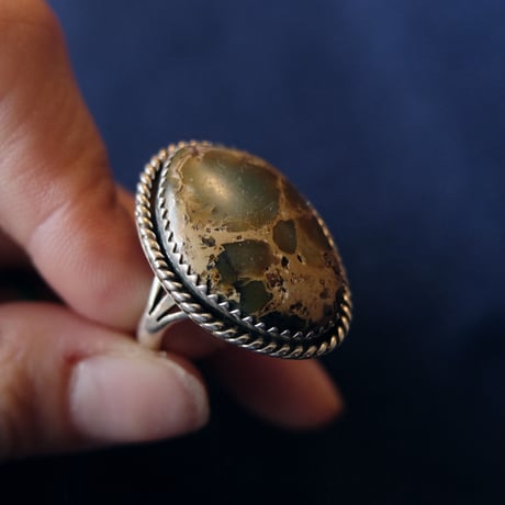 green jasper ring