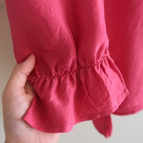 silk frill blouse