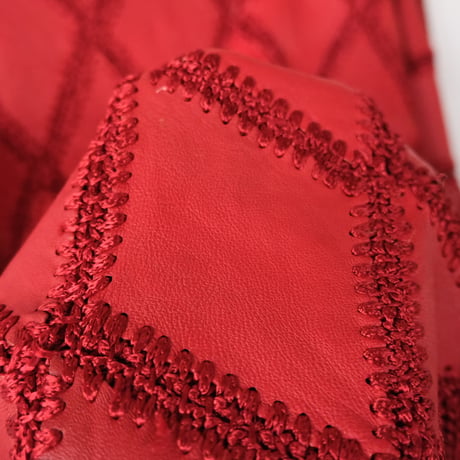 leather × crochet tops