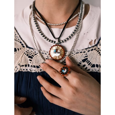 zuni / sunface necklace