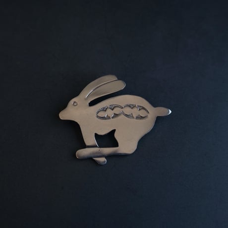 navajo / "MelvinFrancis" / rabbit brooch (and pendant top)