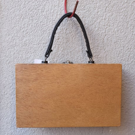 wooden  box bag / made in Japan