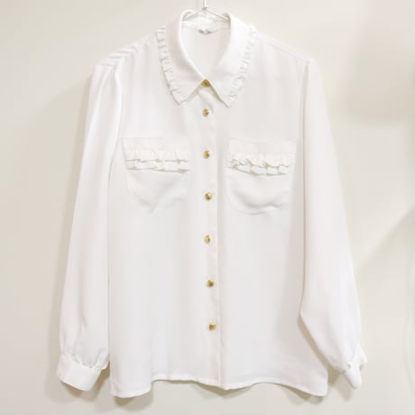 frill white shirt