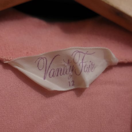 pink × brown stand collar dress