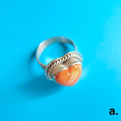 navajo / spiny oyster shell ♡ ring