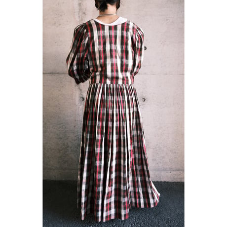 Tyrol dress "pink × check"