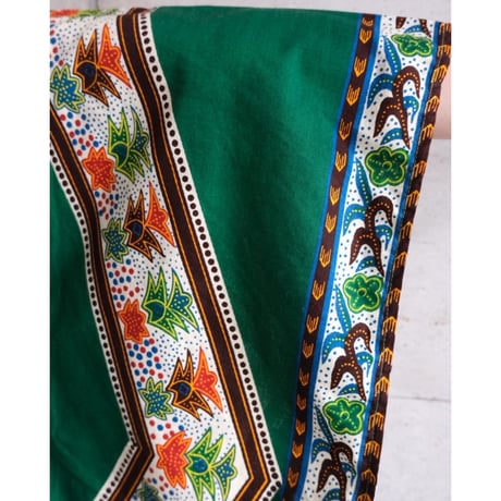 ethnic poncho tops “green”