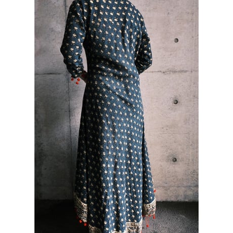 ponpon×flower dress with bell
