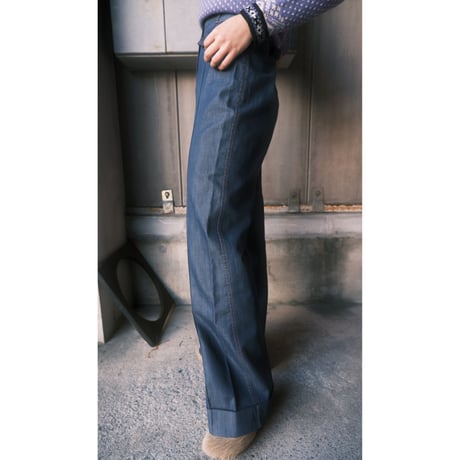 〜70s unknown / light oz flare chambray pants