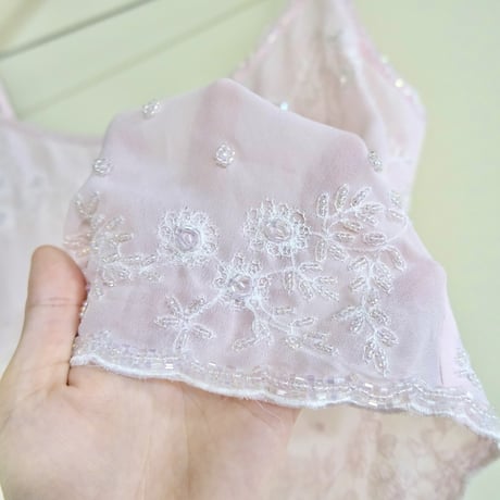 embroidery×beads camisole