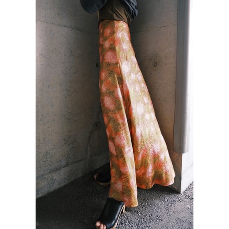 〜70s vintage gold flare skirt