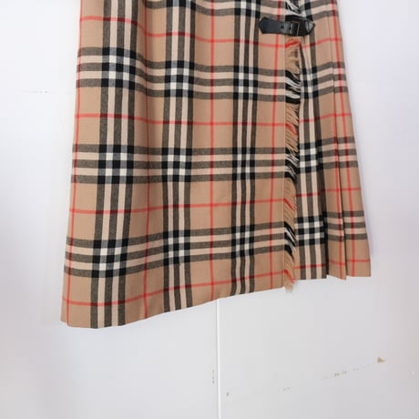 Burberrys / wool check skirt