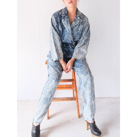 chemical denim all-in-one
