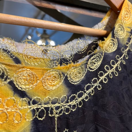 tie-dye embroidery dress