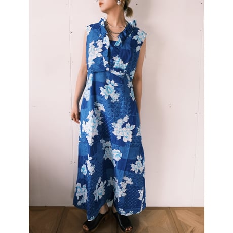 N/S flower dress / blue