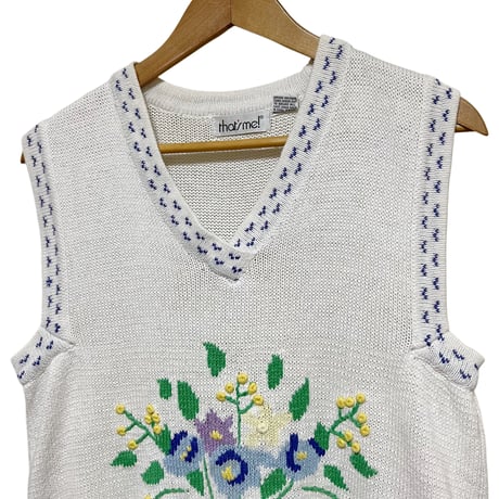 cotton knit vest