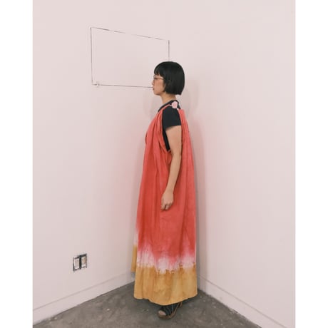 eski.  original dress / overdye "pink × ocher"