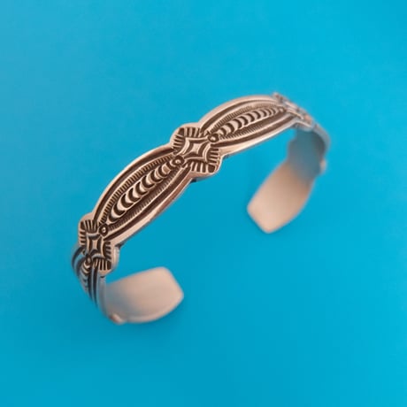 navajo "Arnold Blackgoat" / stamp work bangle