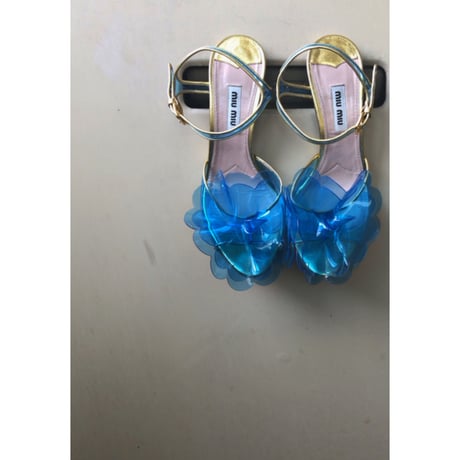 miumiu / pvc clear flower sandal