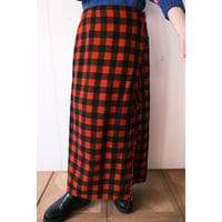 check wrap skirt