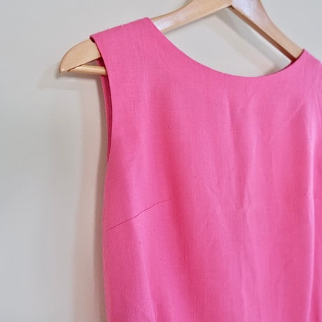 60-70s back button linen tops