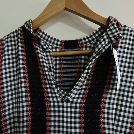 60s ~70s vintage gingham check dress