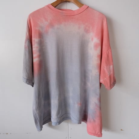 tie-dye big tee / pink × gray