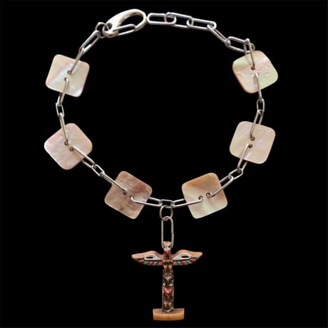 eski. original shell chain choker "totem pole"