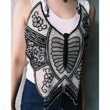 Beaded Halter Bustier