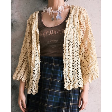 crochet cardigan with flare sleeve