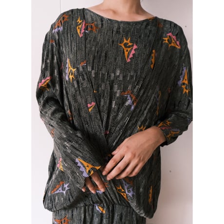 80s layered design dress