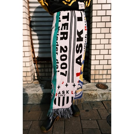 sports muffler remake skirt / yellow