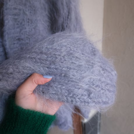 "BAA COSTUME MFG." / king mohair sweater / gray