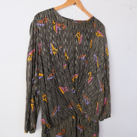 80s layered design dress